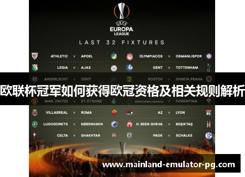 欧联杯冠军如何获得欧冠资格及相关规则解析
